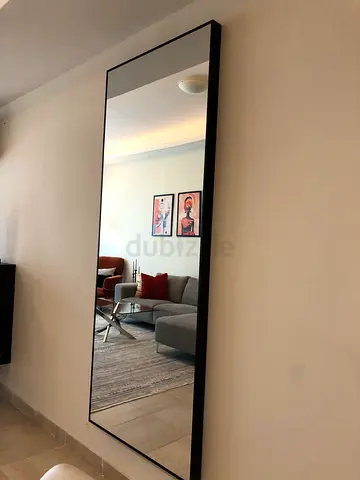 IKEA Large Full-Length Wall Mirror with Slim Black Frame