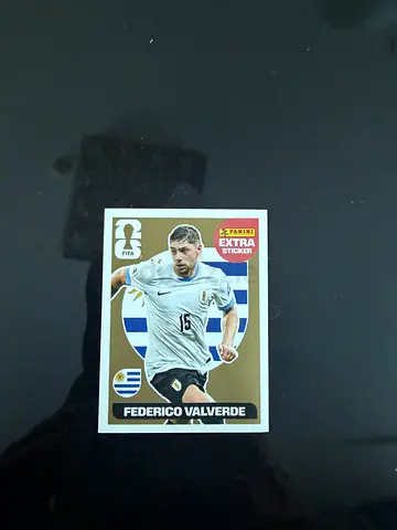 Gold Extra Sticker Federico Valverde ( FREE Messi and Ronaldo )