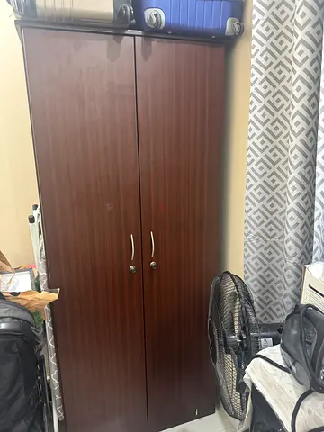 Wooden 2-Door Wardrobe / Armoire - Good Condition