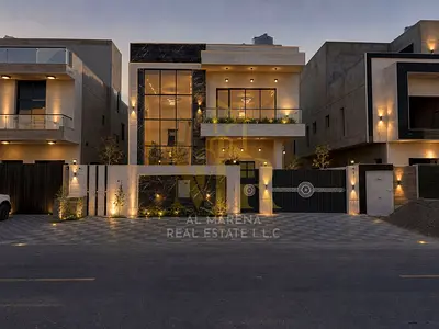 فيلا بسعر شامل رسوم التسجيل والتمليك والكهرباء والمياه والمكيفات على الشارع الرئيسي جاهزة للسكن بخصم خاص للكاش في أرقي مناطق عجمان تملك حر لجميع الجنس