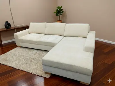 Classifieds: Ikea beige cream color lshape sofa with chaise lounge ...