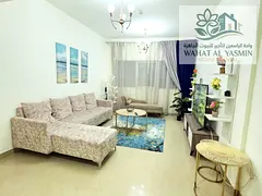 Two bedrooms and a living room / Furnished with hotel-style furniture / First Al Taawun / Clean Towe