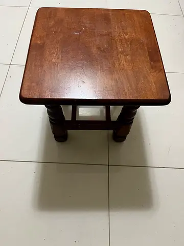 Solid Wood Side Table / Stool - Small Square