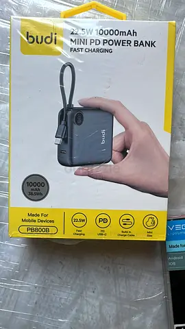 budi 10000mAh Mini Power Bank PB800D - Portable Fast Charger