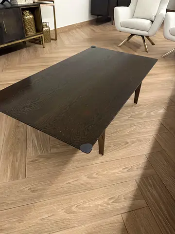 Dark Wood Rectangular Coffee Table