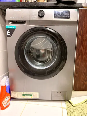 6kg Front Load Washing Machine - dark gray, with slight wear and tear. Good Working Condition.
