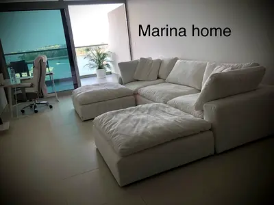 Like new condition marina home cloud white sofa