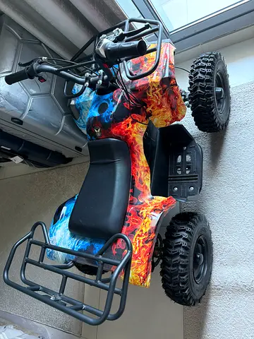 Electric Kids Quad Bike / ATV - Flame Design, Works, Good Condition