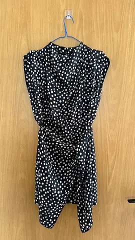 Zara polkadot satin short dress