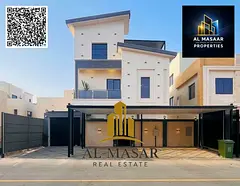 For rent: A two-story villa with a penthouse, featuring 6 master bedrooms and central air conditioni