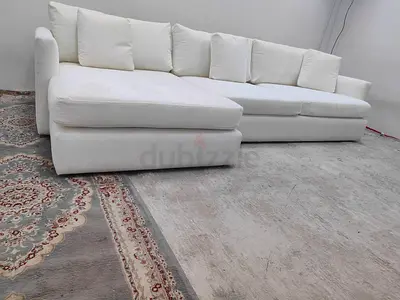 Expensive quality crate and barrel Lounge Deep Lshape sofa