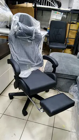 Adjustable Office Chair with Footrest — Good Condition