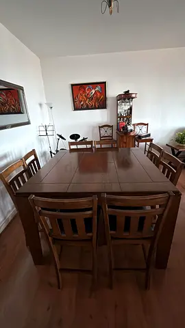 Home Center wooden 8 seater extendable Dining Table set