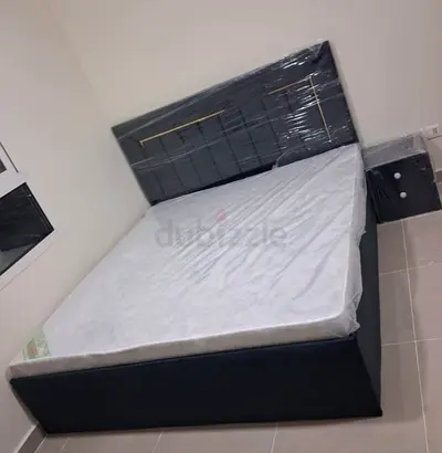 New fabric wooden King size 180x200 Bed with Madical Matress Available
