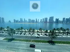 One Bedroom Apartment for Annual Rent in Al Mamzar Sharjah Direct Sea View Over Al Khan Lagoon Two B