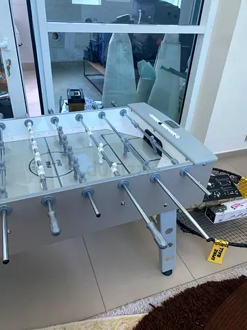 Italian glass football table  value aed 5000