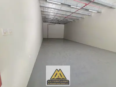 For annual rent: A prime warehouse in Ajman Industrial Area 1, strategically located to suit various industrial and commercial activities, with easy a