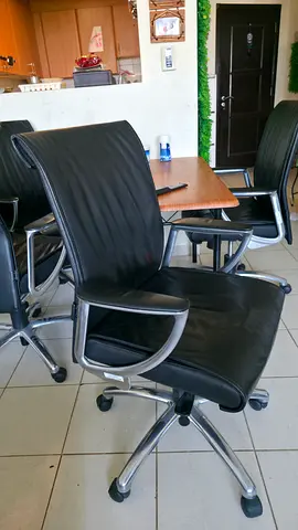 Black Ergonomic High-Back Executive Office Chair - Comfortable Leather
