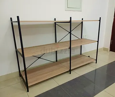 Modern 3-Tier Wooden Open Console Shelf