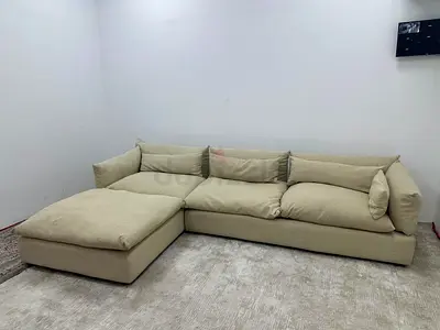 Marina home feather 🪶 filled lshape sofa