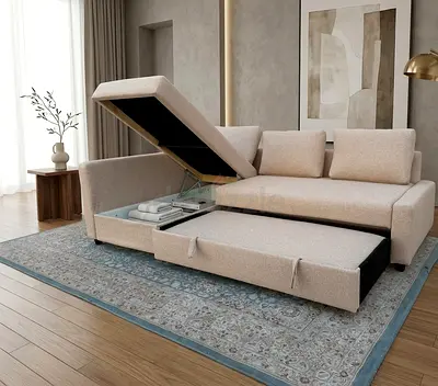 Storage Sofa Bed 3 Seater | Space Saving Size: 230 × 160 cm