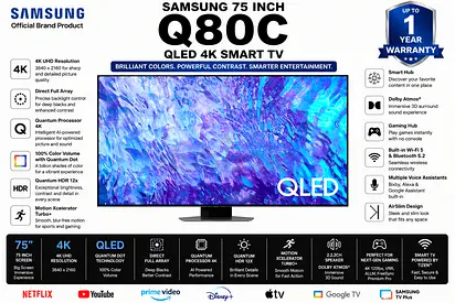 Samsung 75 Q80C QLED 4K Smart TV