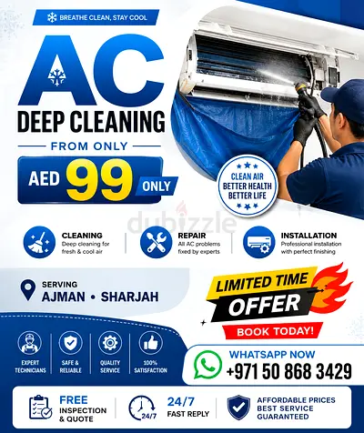 AC Deep Cleaning  Maintenance Service — Professional, Affordable (Ajman/Sharjah)