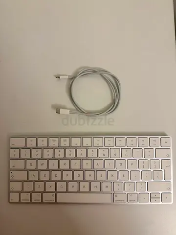 Apple Magic Wireless Keyboard (Silver) - International English - with Lightning to USB-C Cable