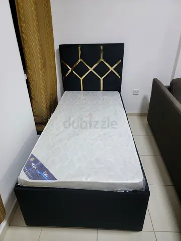 Brand new velvet single bed with medical mattress available.