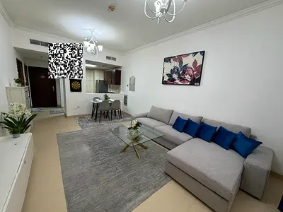 luxurious, fully furnished one-bedroom apartment is now available for monthly rent in Al Yasmin Towers, Al Jurf 2, Ajman.930
