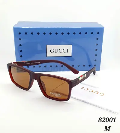 Master copy of Gucci Polarized Sunglasses - Brown Frame with Case