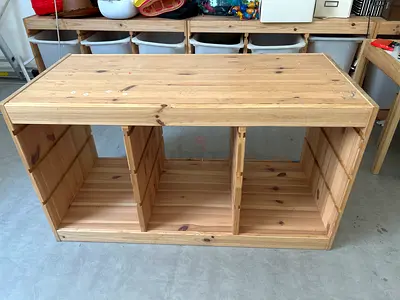 6qty of Solid Pine Wooden Storage Cabinet / Open Shelf Unit (3 Compartments) for 150 dhs