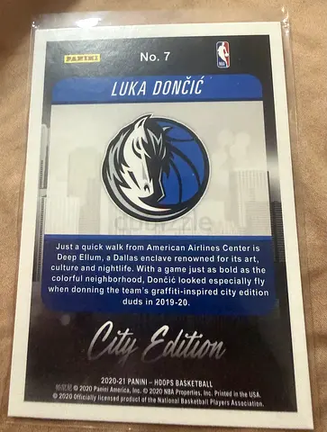 Luka Dončić 2020-21 Panini Hoops City Edition Basketball Card (No.7)