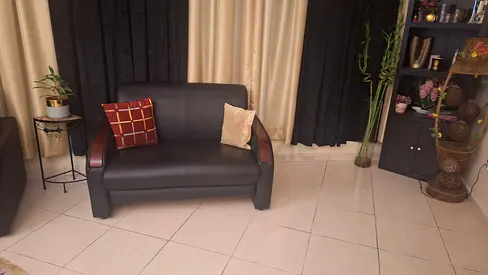 Premium Black Faux-Leather Living Room Set (Sofa, Loveseat  Armchair)