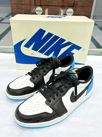 Nike Dunk Low black white blue - used, good condition