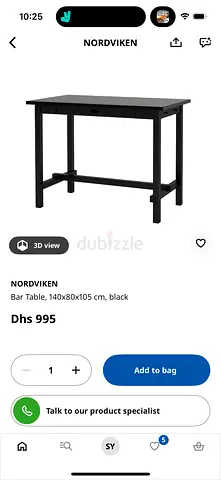 IKEA nordviken high table