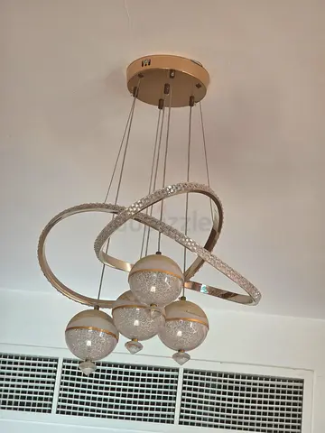 4 Modern crystal ring chandelier - 5 globe pendant light