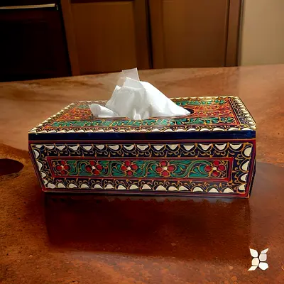 Hand Made Wooden Tissue Box