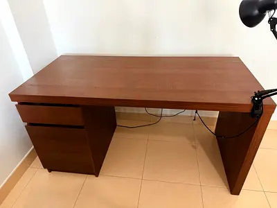 Wooden Study Desk with Drawers — Home Office / Computer Desk