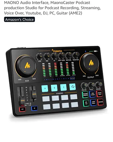 MAONO Audio Interface, MaonoCaster Podcast production Studio for Podcast Recording, Streaming, Voice