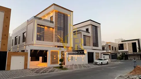 Modern three-story villa in Al Yasmin area, freehold ownership for all nationalities