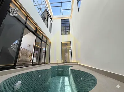 Corner villa, two floors and roof, private pool, large area 6100 sq ft built and 5000 sq ft land, new and unique design