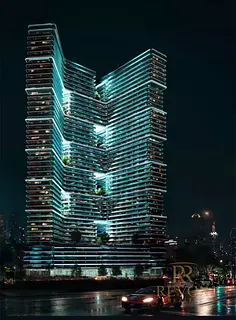 1BR for Sale | Binghatti Skyterrace | Motor City | DLD Waiver with 40/60 available