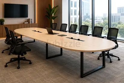 Large Conference Table for 12–16 Persons | Modern Boardroom Table UAE