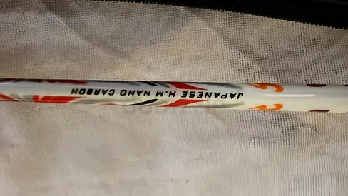 New adminton racket with Japanese H.M Nano Carbon shaft
