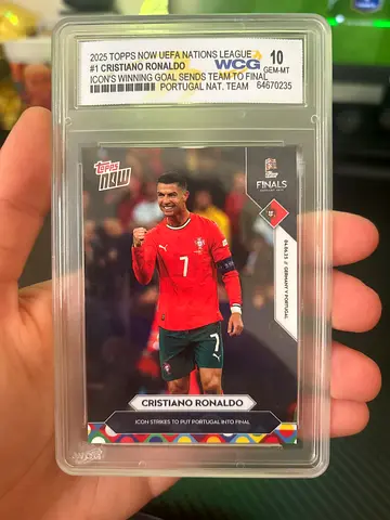 Cristiano Ronaldo 2025 Topps Now Nations League #1 Scored Winning Goal - Graded Card