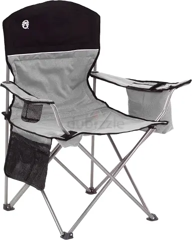 3 x Coleman Camping Chair Quad + Cosmoplast Folding Picnic Table with Metal Legs