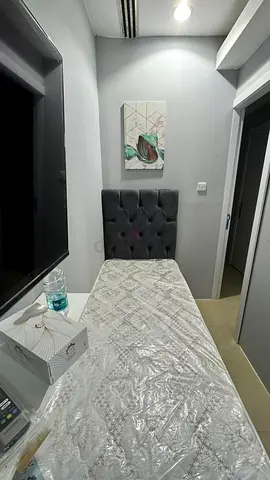 Privet soundproof partition with window, smart tv and fridge is available near emirates mall