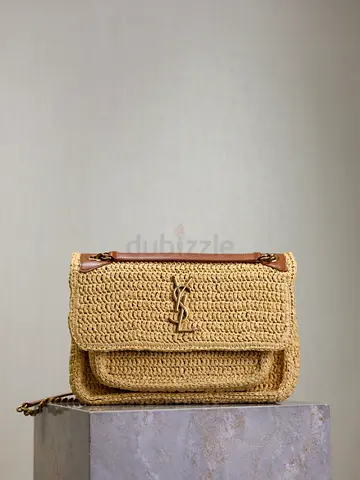 Saint Laurent Niki Medium Bag in Natural Raffia
