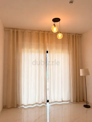 Beige Floor-to-Ceiling Curtain Set (Light-Filtering)